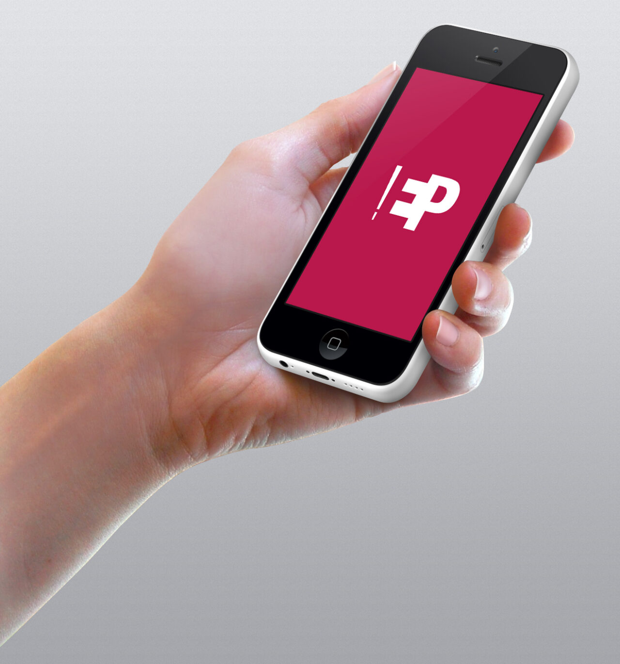 Création de logo pour une association politique à Palaiseau positionné dans un smartphone en négatif