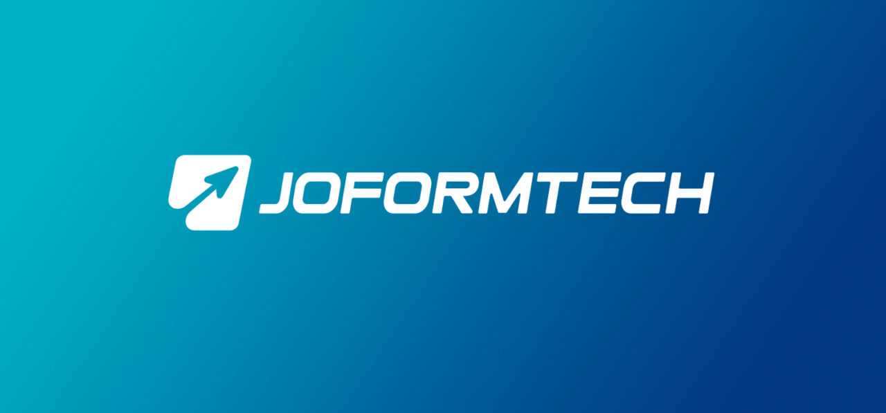 Logo Joformtech sur un dégradé de bleu pour le contraste