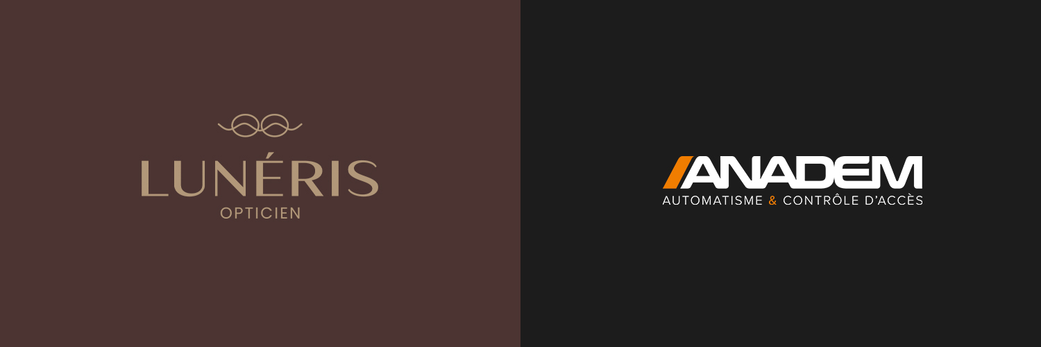 Logos Lunéris et Anadem – créations d’identité visuelle réalisées par une graphiste spécialisée en branding