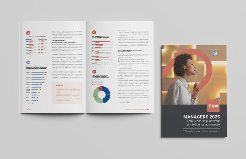 Baromètre Managers 2025 Parlons RH, mise en page et data visualisation par Doriane Bonomo graphiste