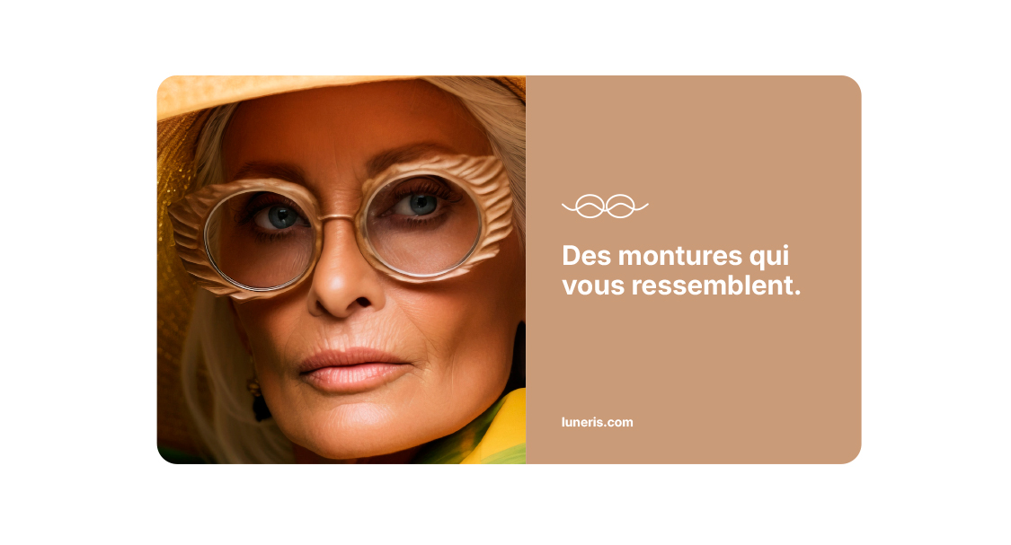 Création logo opticien Rennes – direction artistique campagne Lunéris